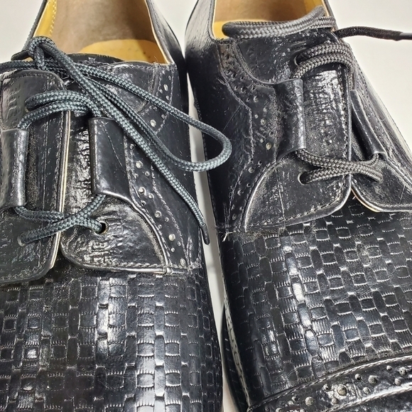 Liberty LS-898 Derby Style Black Leather Lace Up Dress Shoes Size 13